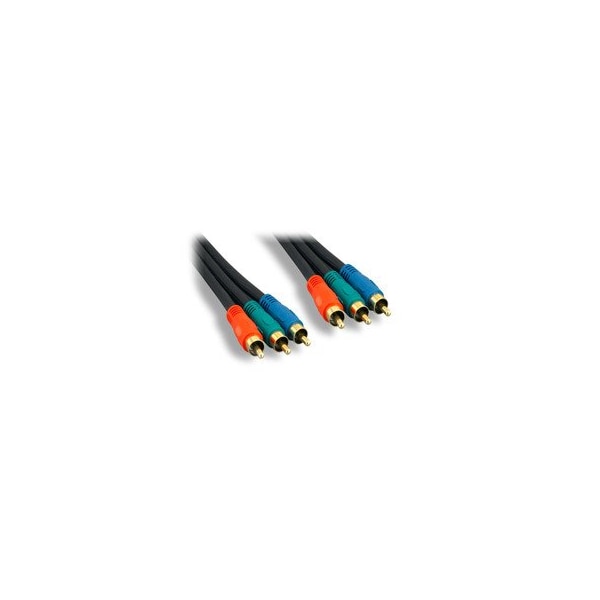 Cable Wholesale High Quality Component Video Cable, 3 RCA Male (RGB), Gold-plated Connectors, 12 foot 10V2-03512 - main